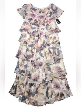 Ignite Evenings Layered Simmering, Flowing Evening Gown, 12 NWT